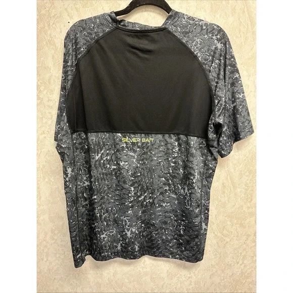 Silver Bait Performance Fishing Shirt, Gray, Short Sleeve, Men's Medium - Picture 3 of 6